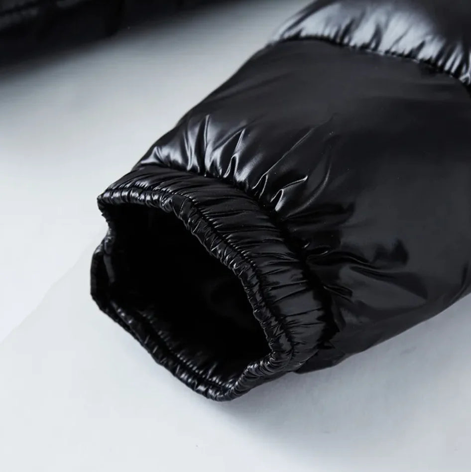 Glossy Black Twin Down Jackets