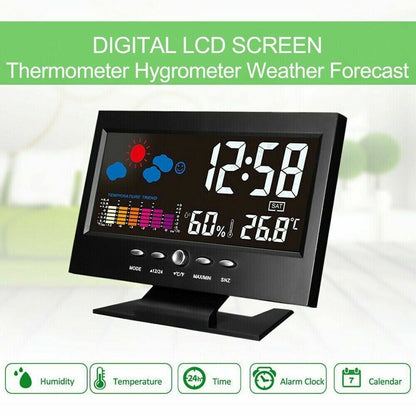 LED Multi-Function Alarm Clock with Weather Display