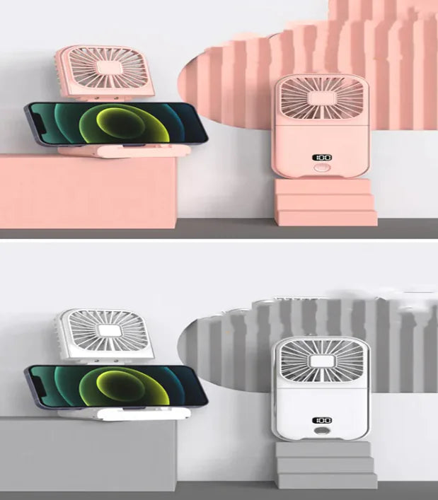 Compact Dual-Mode Travel Fan, USB Charged