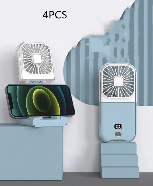 Compact Dual-Mode Travel Fan, USB Charged