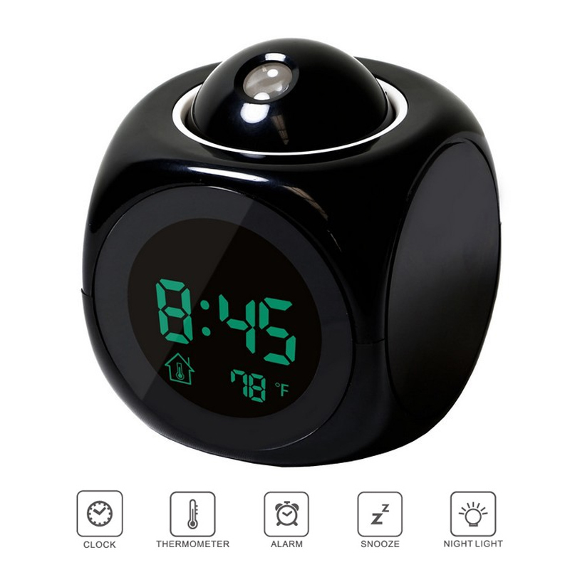 Voice-Controlled LED Projection Alarm Clock