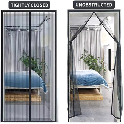 Magnetic Mesh Screen Door - Durable, Hands-Free Bug Barrier