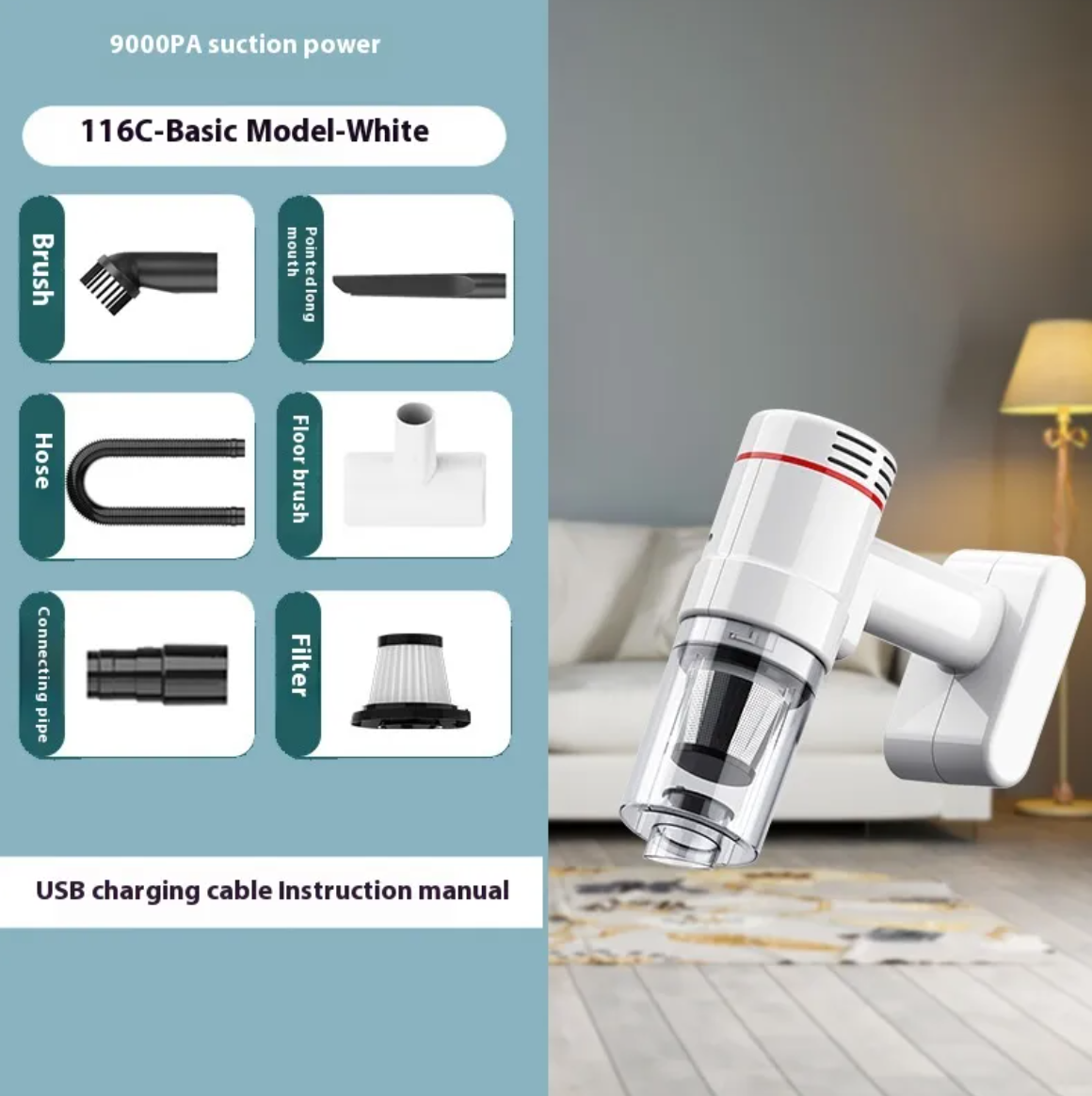 Portable Auto Vacuum ChicCharm
