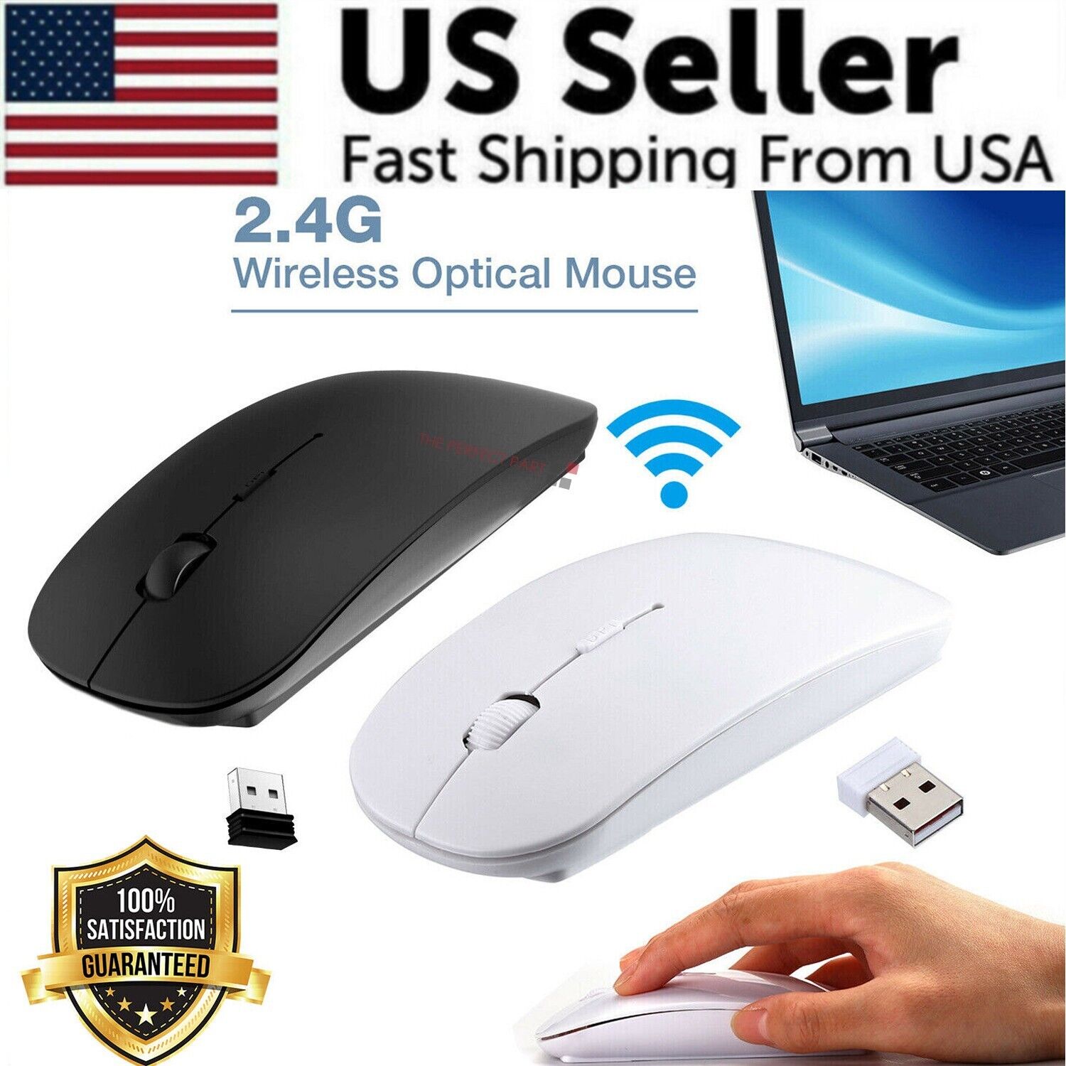 2.4GHz Wireless Optical Mouse for Mac &amp; PC