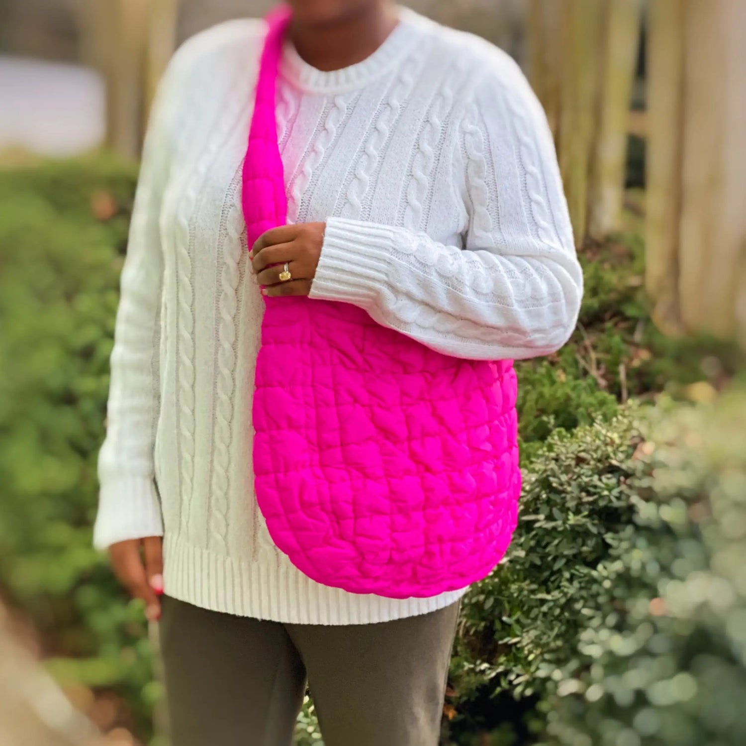 Chic Quilted Carryall Bag