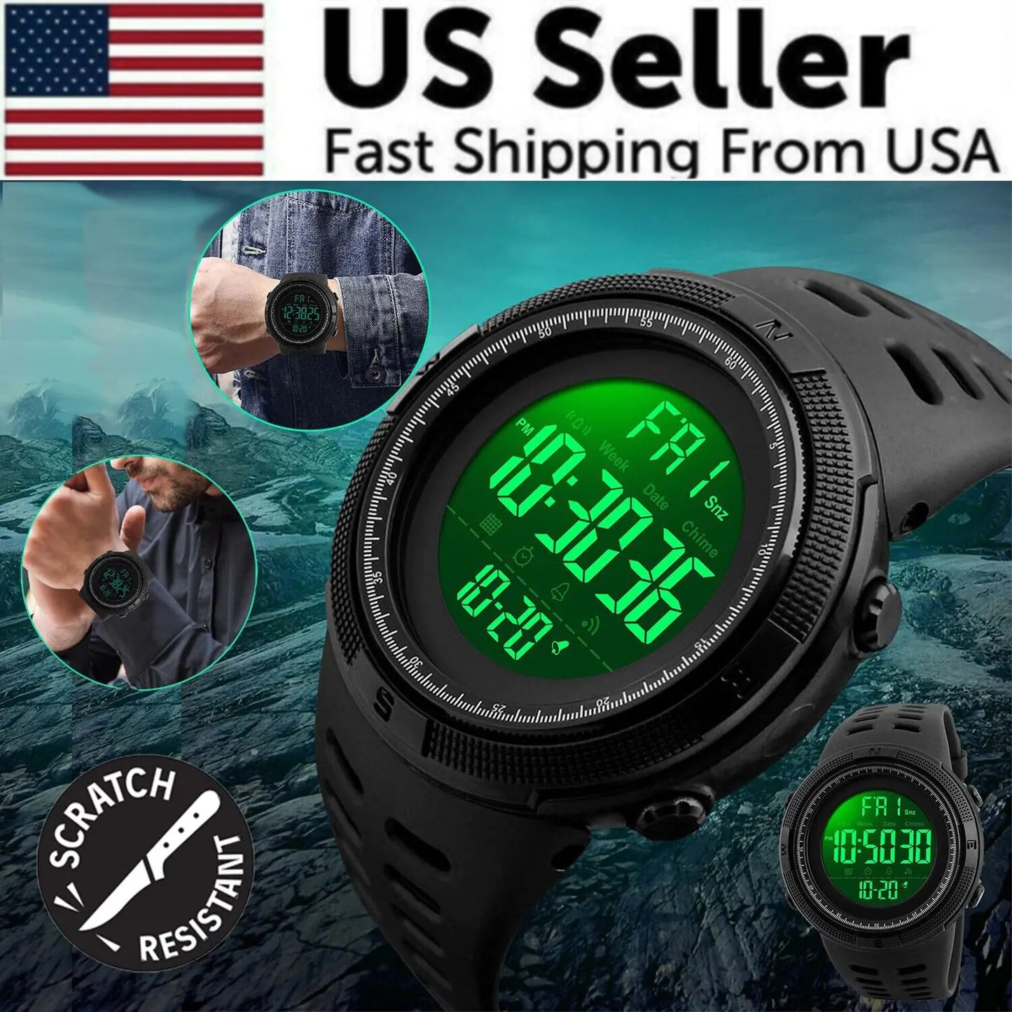 SKMEI Tactical Military Quartz Watch - Waterproof Analog