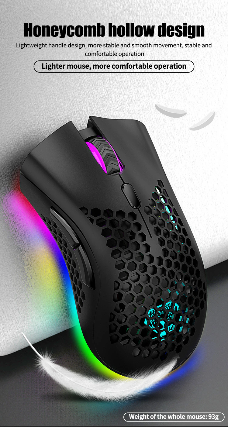 7-Color LED Backlit Wireless Gaming Mouse