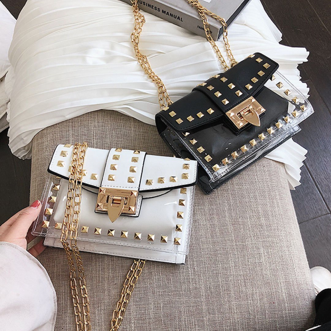 Betty Shoulder Bag -Clear/Black ChicCharm