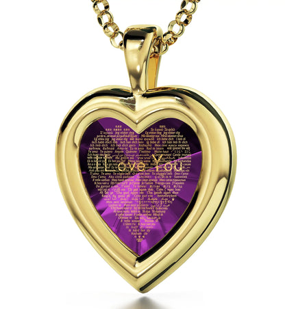 Multilingual Love Heart Jewelry Set