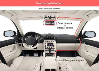 HD Triple View Dash Cam with G-Sensor
