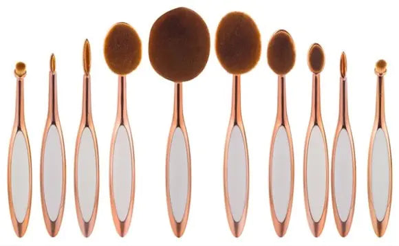 Oval Pro 10-Piece Makeup Brush Set