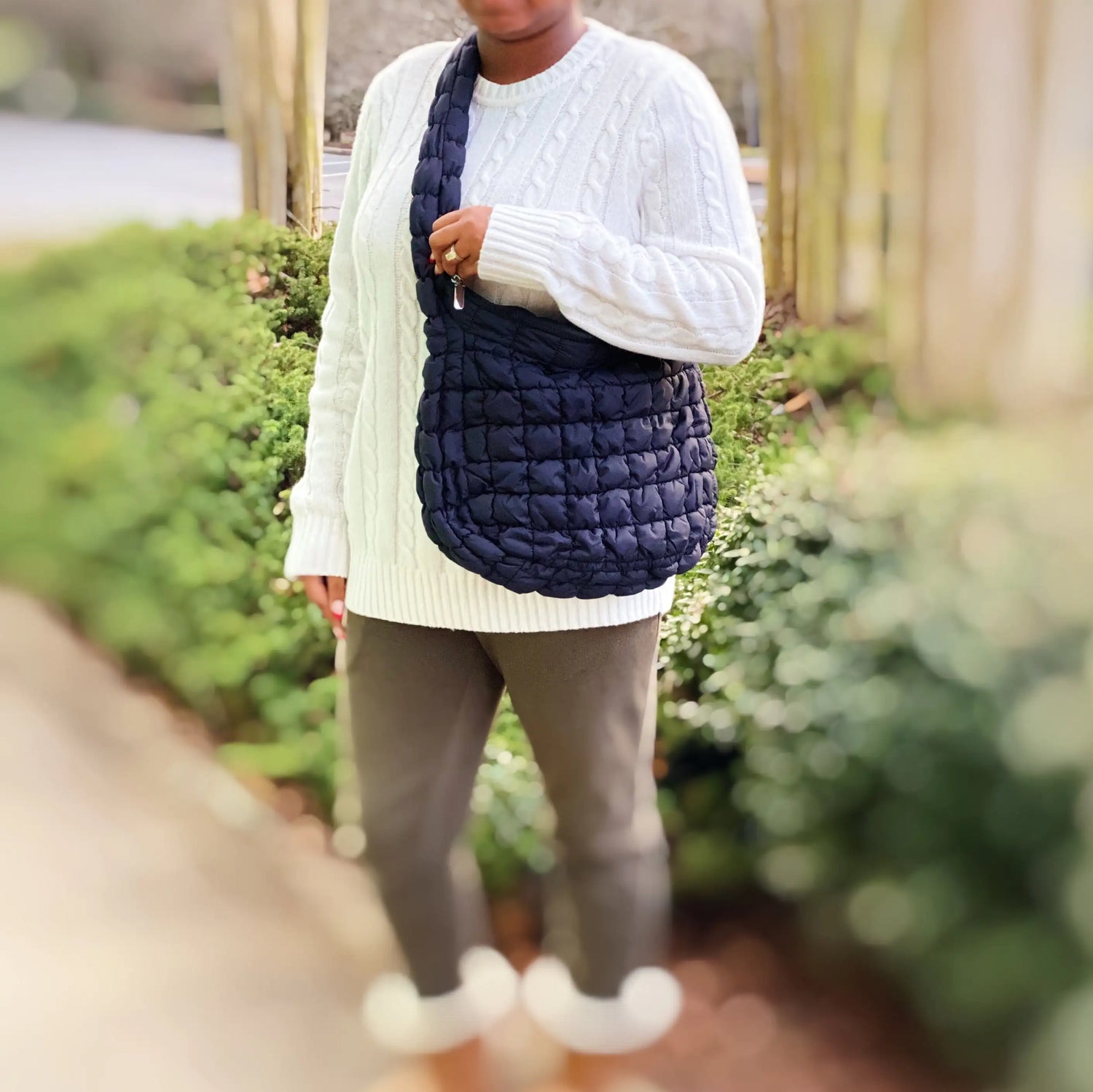 Chic Quilted Carryall Bag