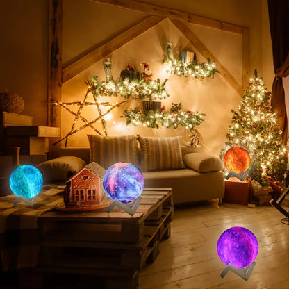 Celestial 16-Color LED Moon Lamp