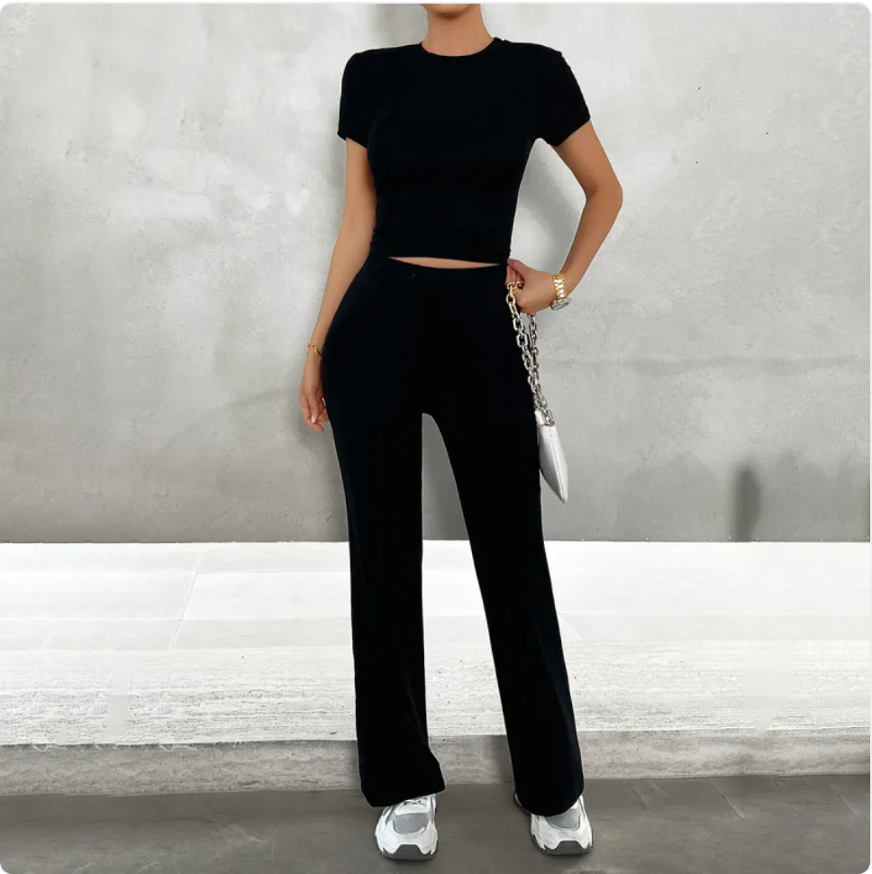 Chic Urban Round Neck Set
