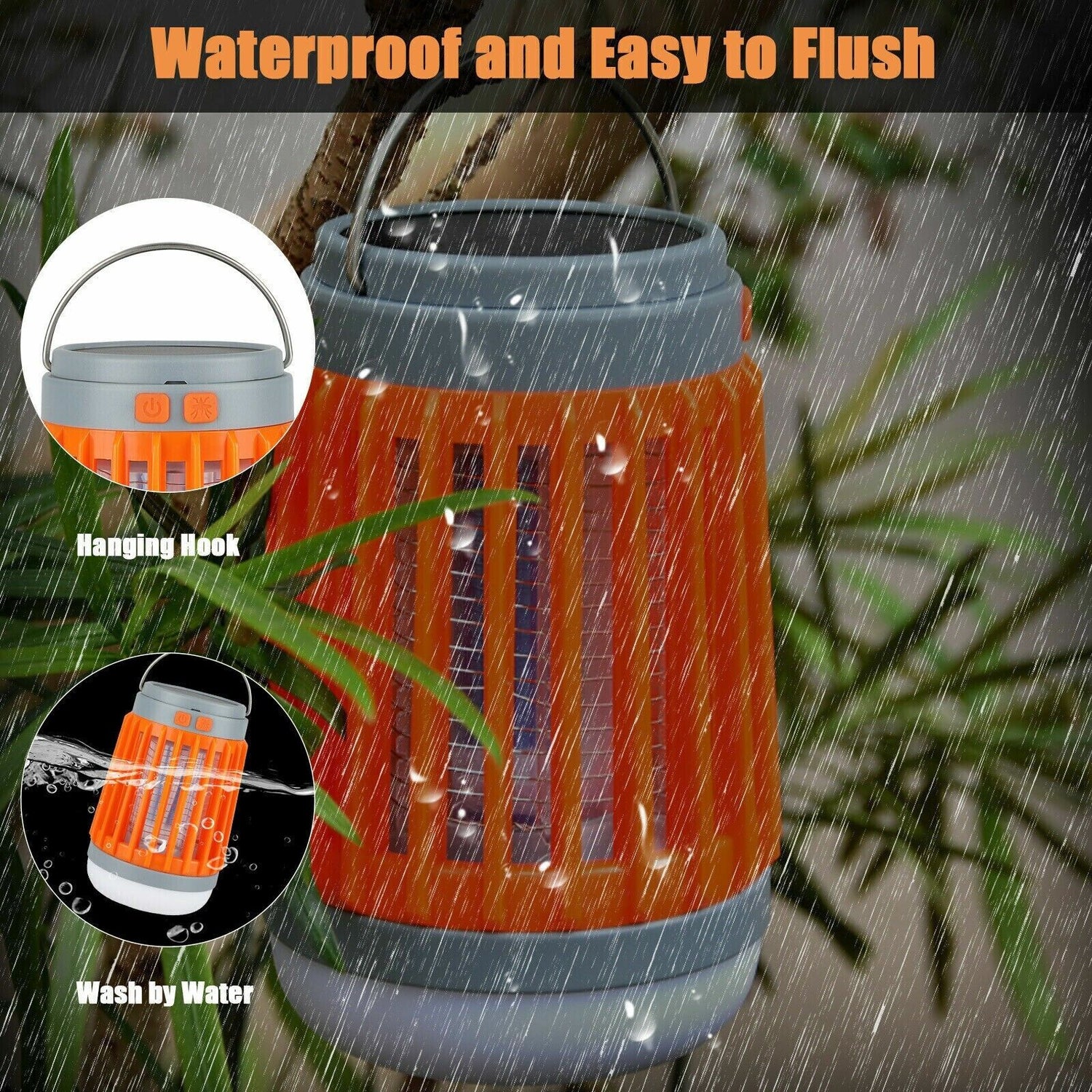 Solar-Powered Insect Zapper Lamp
