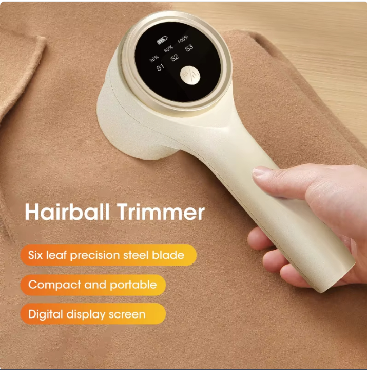 Portable Electric Lint Remover fits easily 