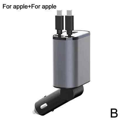 Retractable Multi-Port Car Charger
