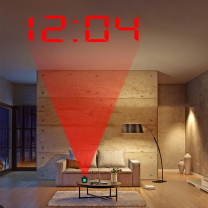 Voice-Controlled LED Projection Alarm Clock