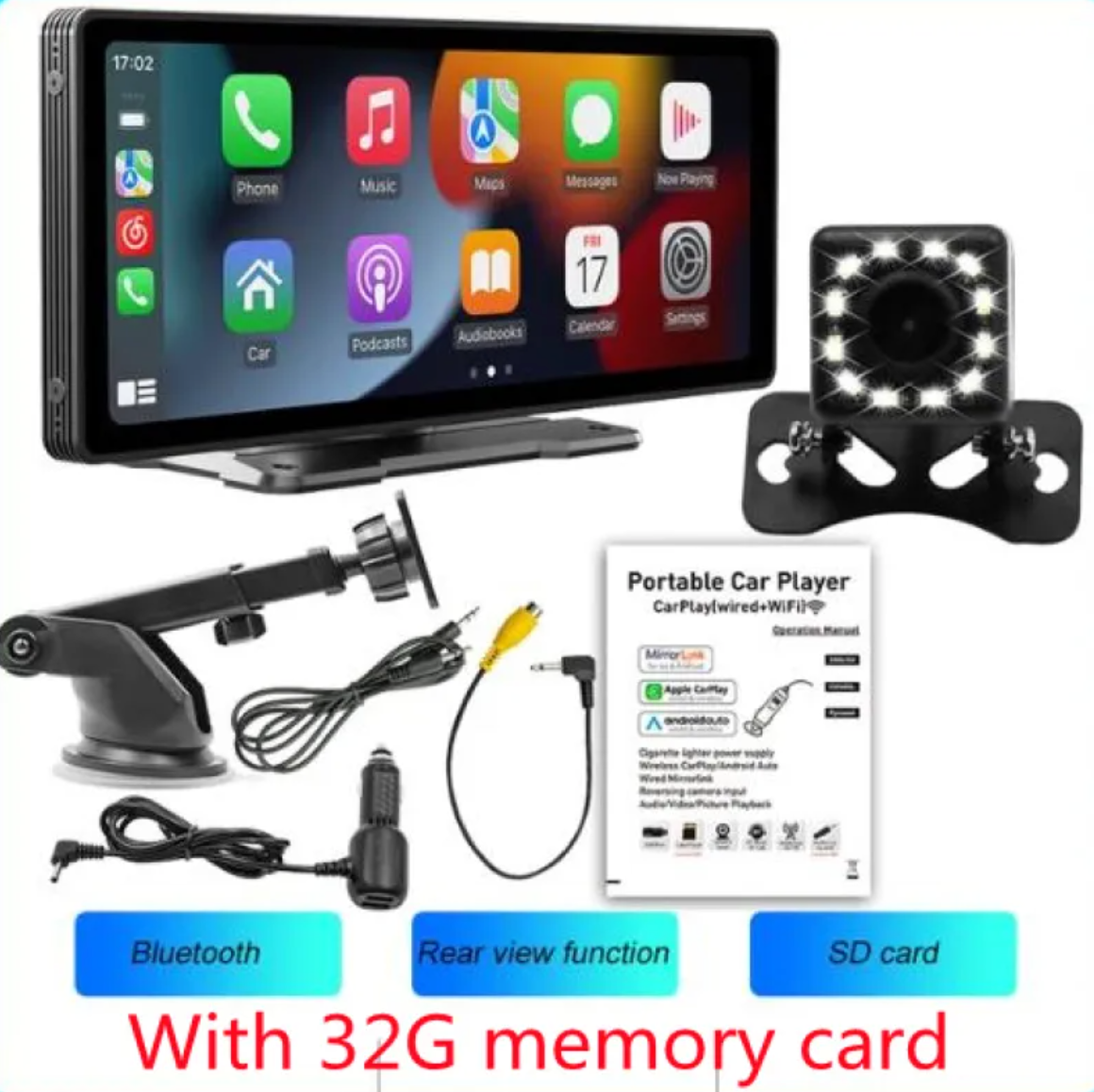 Compact Travel Car MP5 Player