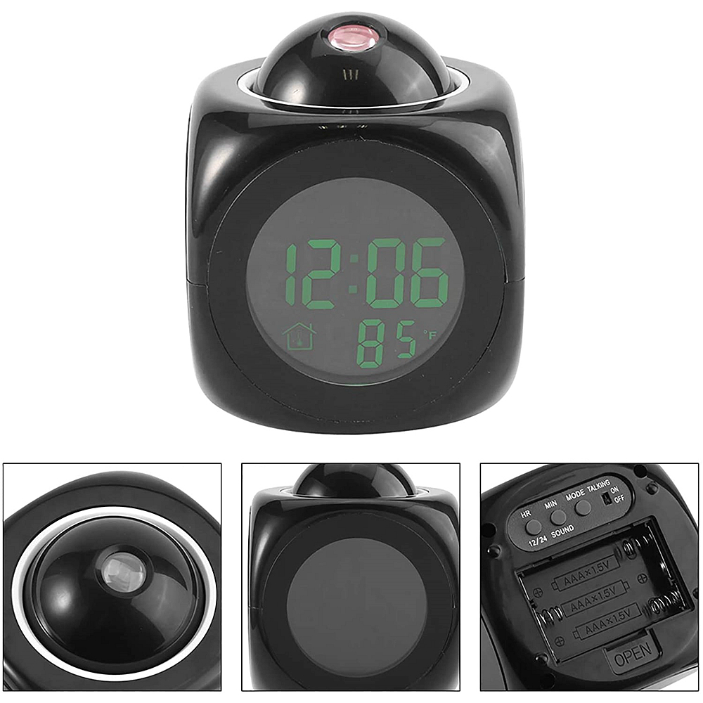 Voice-Controlled LED Projection Alarm Clock