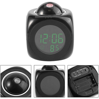 Voice-Controlled LED Projection Alarm Clock