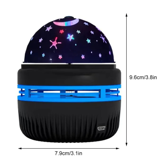 Galactic Star LED Projector with Rotating Sphere