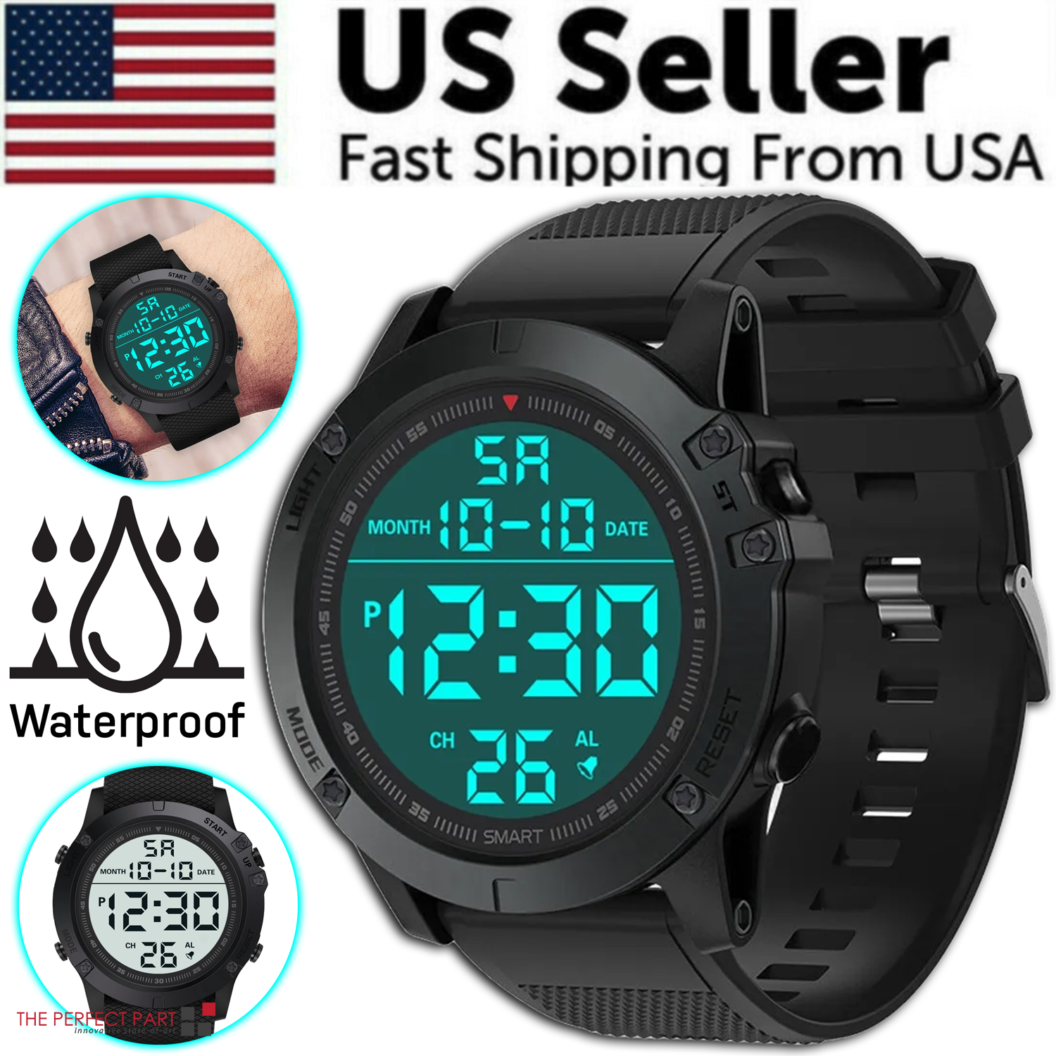 Tactical LED Sports Watch for Men