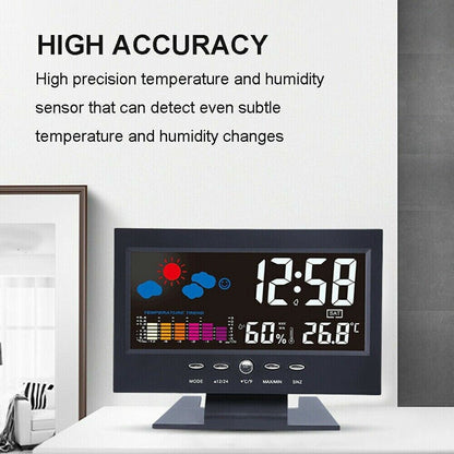 LED Multi-Function Alarm Clock with Weather Display