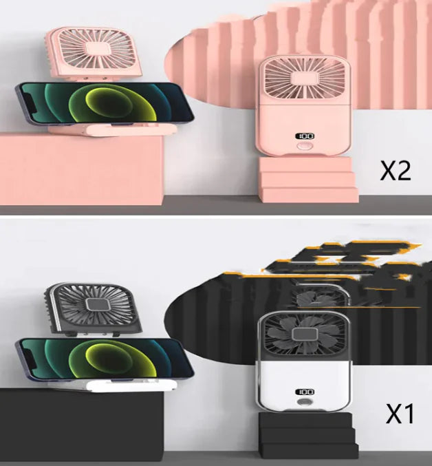 Compact Dual-Mode Travel Fan, USB Charged