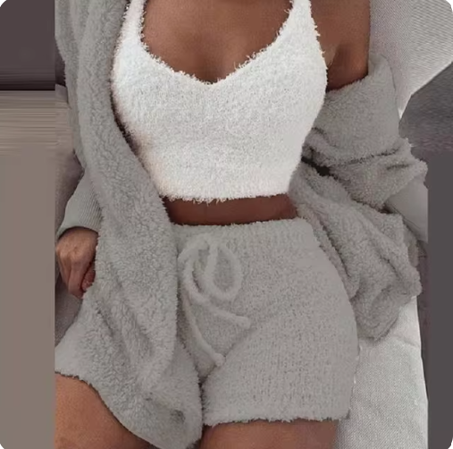 Lux Plush 3-Piece Loungewear Set