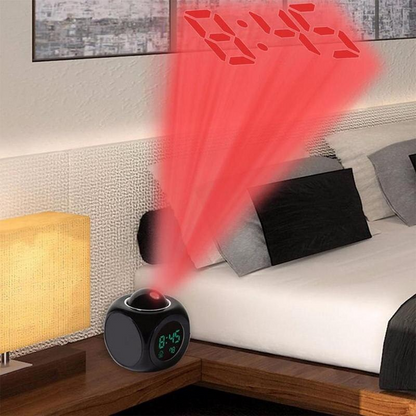 Voice-Controlled LED Projection Alarm Clock