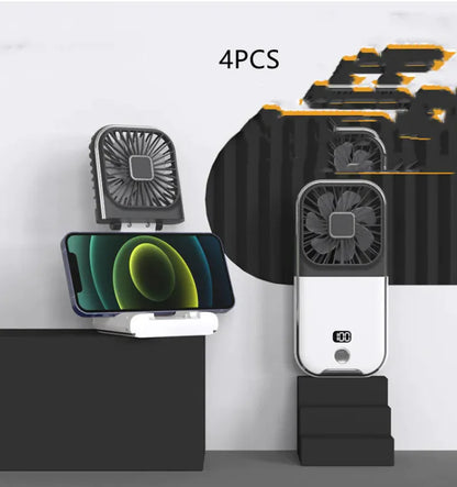 Compact Dual-Mode Travel Fan, USB Charged