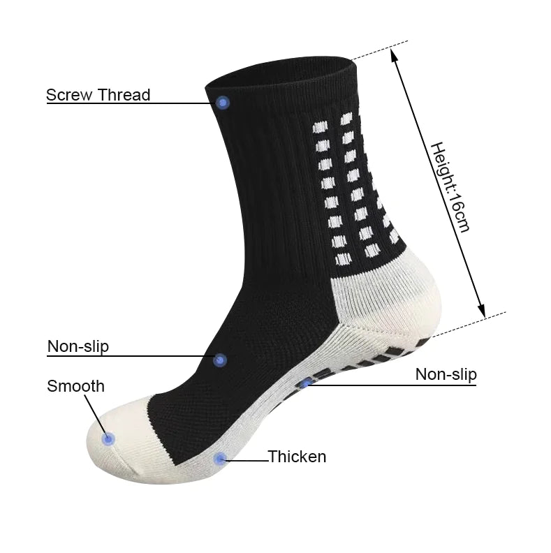3-Pack Premium Sports Grip Socks for Soccer, Basketball &amp; Football