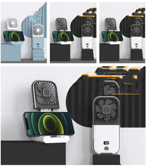 Compact Dual-Mode Travel Fan, USB Charged