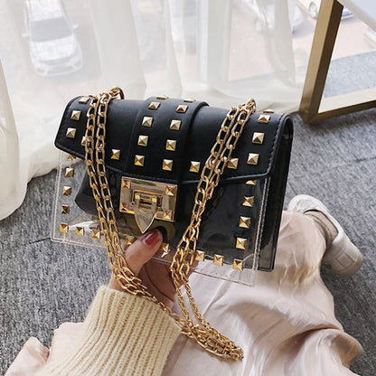 Betty Shoulder Bag -Clear/Black ChicCharm