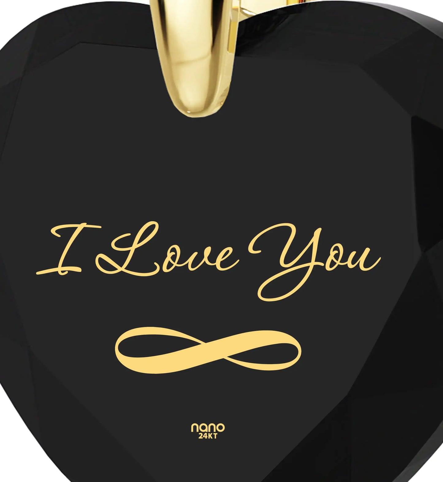24k Gold Infinity Heart Love Pendant Necklace