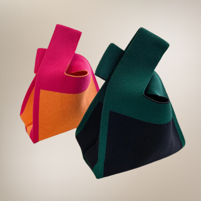 ClaudiaG Woven Color Block Satchel 