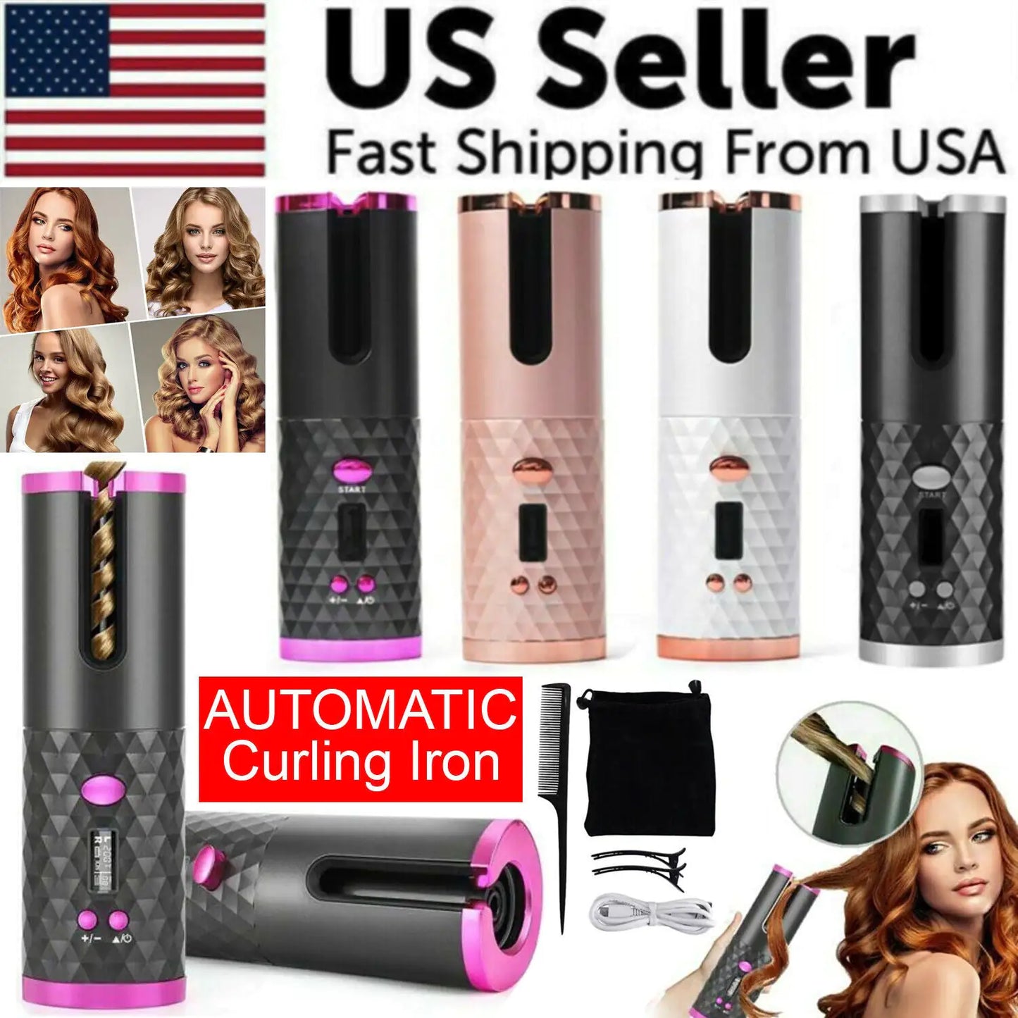Ceramic Auto Curl Wireless Iron