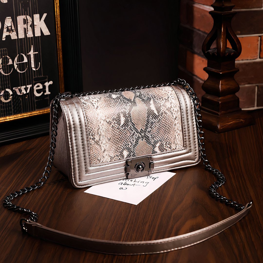 Bertha Vegan Python Satchel ChicCharm