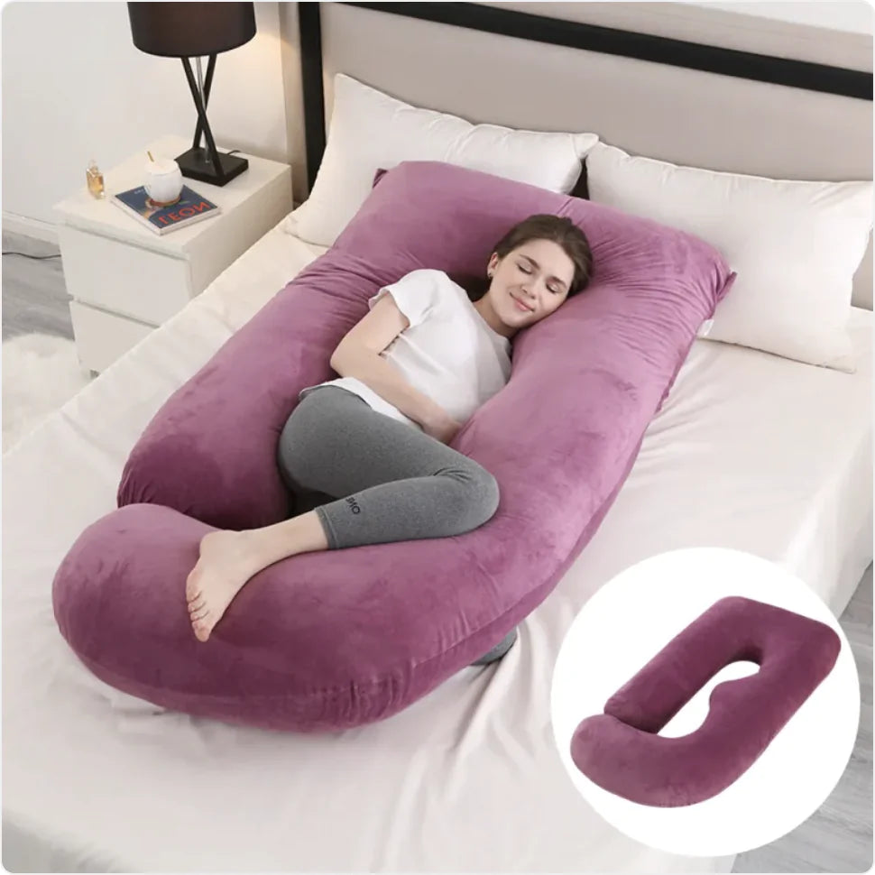 J-Shaped Pregnancy Support Pillow