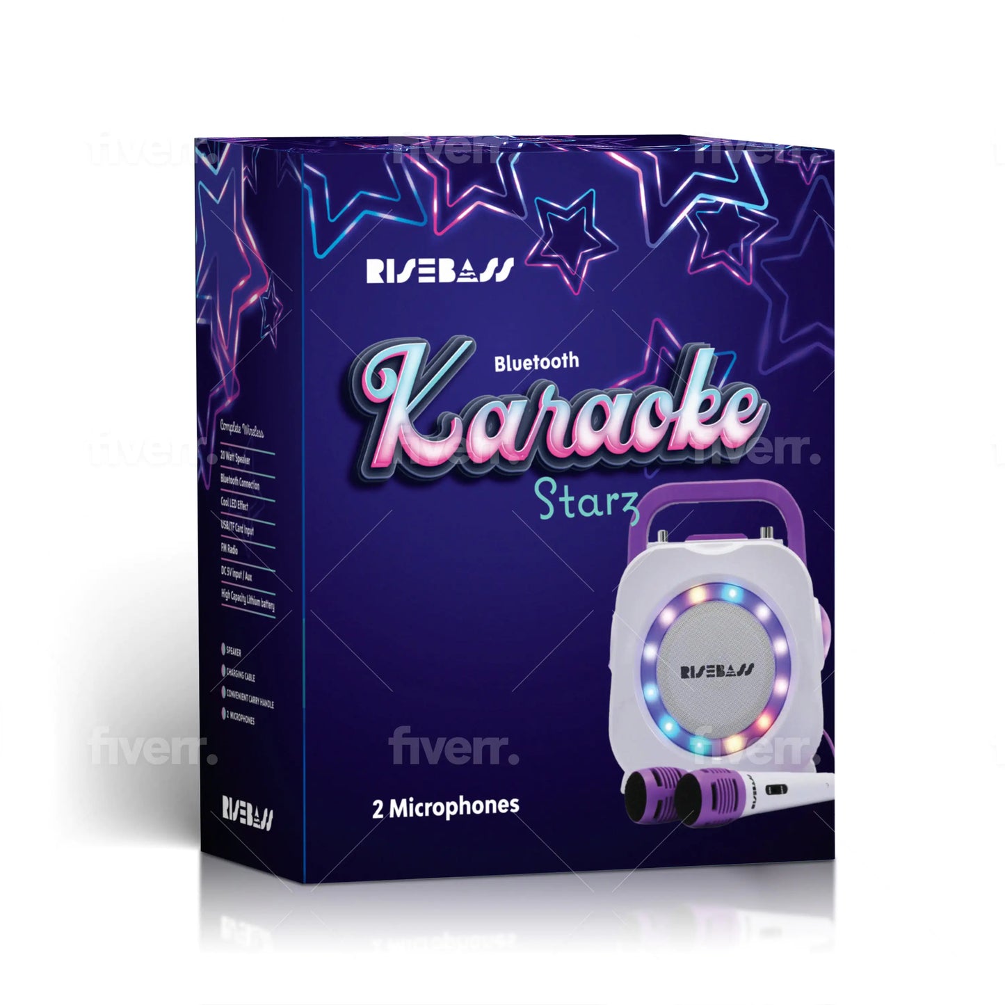 Kids Party Karaoke Machine - Bluetooth with Dual Mics