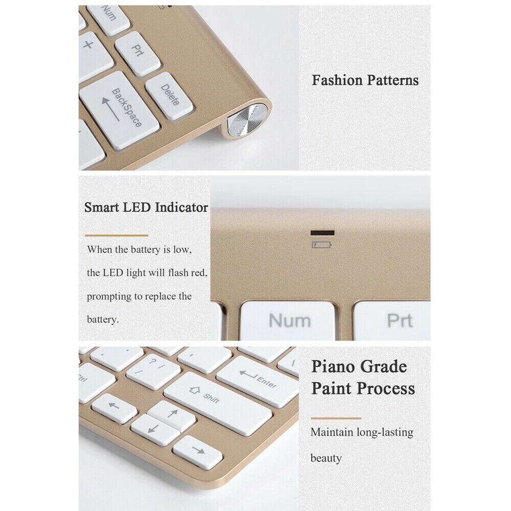 Compact Wireless Keyboard &amp; Mouse Set for Mac/PC