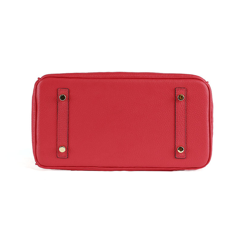 Platinum Top-Layer Cowhide Handbag