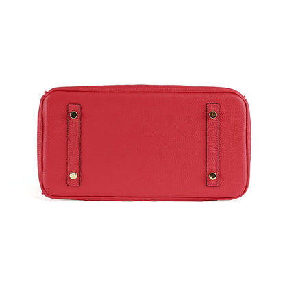 Platinum Top-Layer Cowhide Handbag