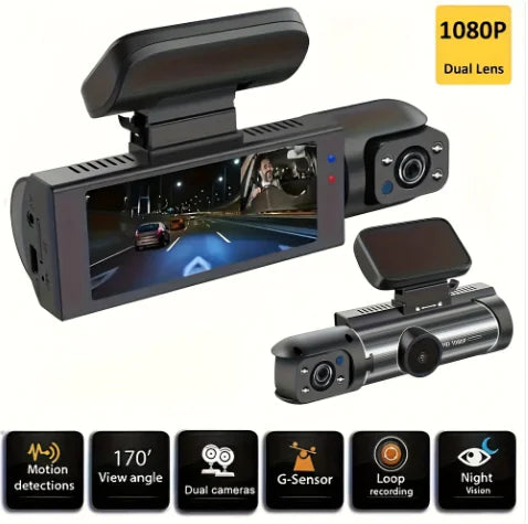 DualView 360° Car Dash Cam