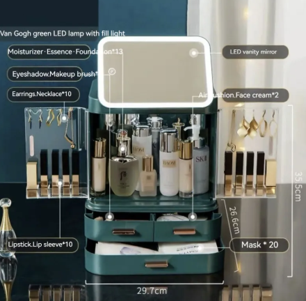 Illuminated Vanity Makeup Organizer ChicCharm