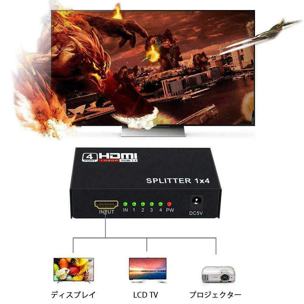 4K HDMI 4-Port Hub &amp; Amplifier - 1 In 4 Out