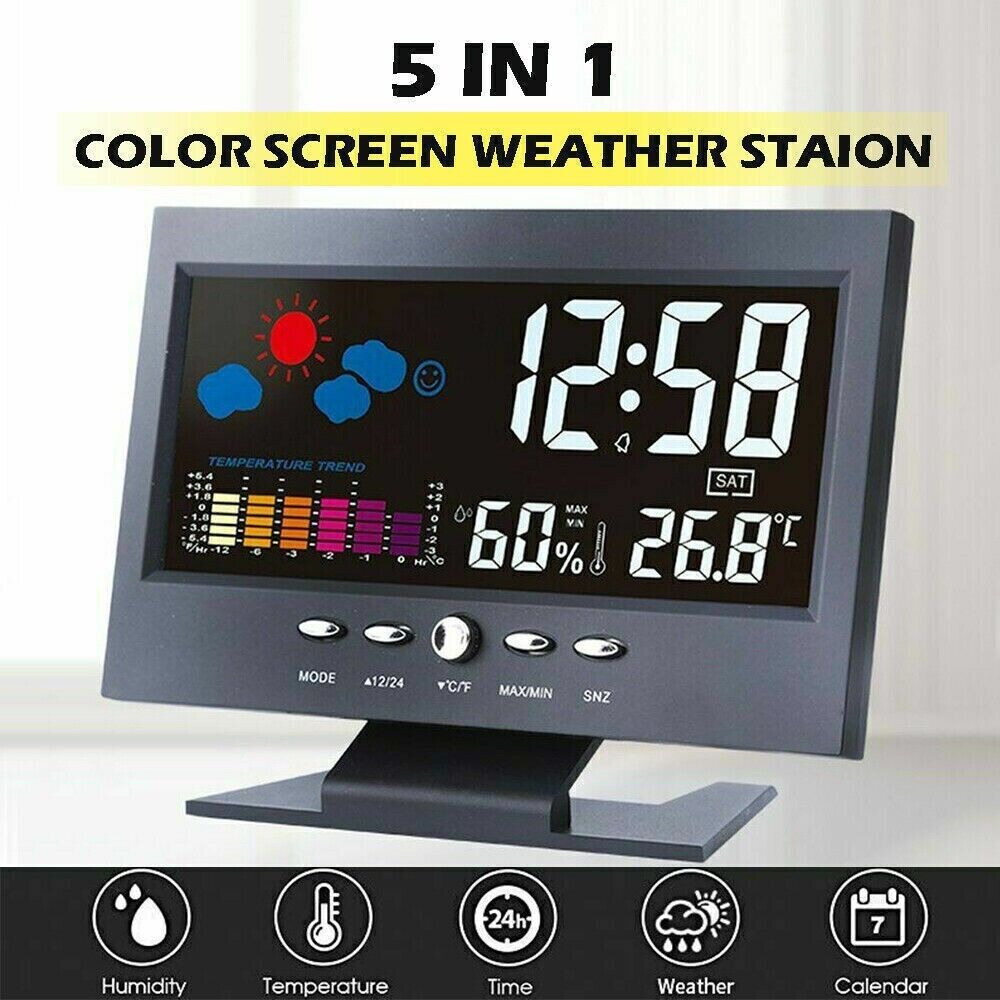 LED Multi-Function Alarm Clock with Weather Display