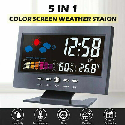 LED Multi-Function Alarm Clock with Weather Display