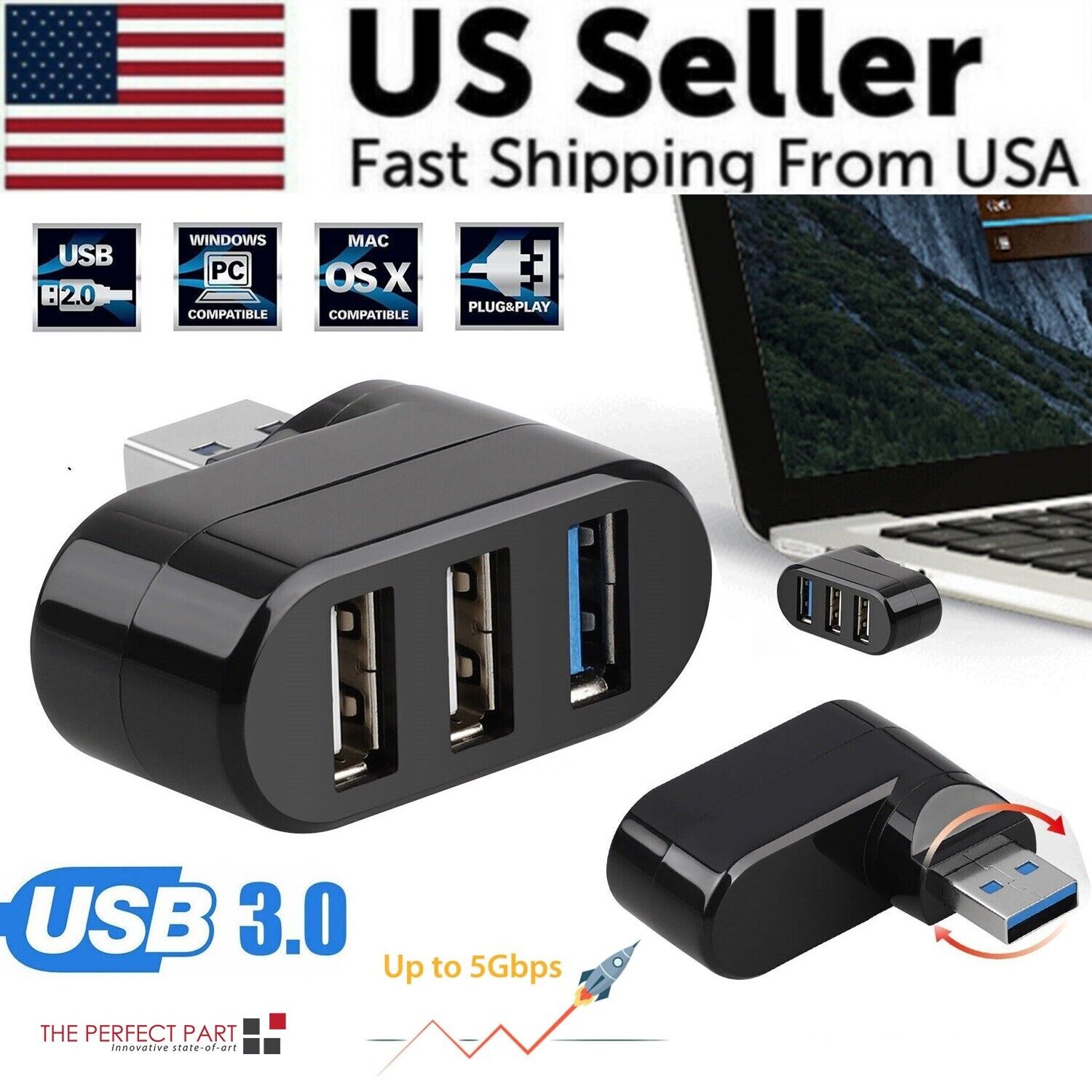 SpeedHub 3 Port USB 3.0 Adapter
